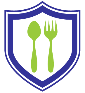 shield with fork and spoon