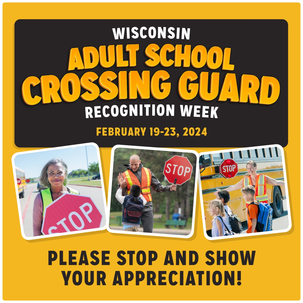 Adult School Crossing Guard Poster
